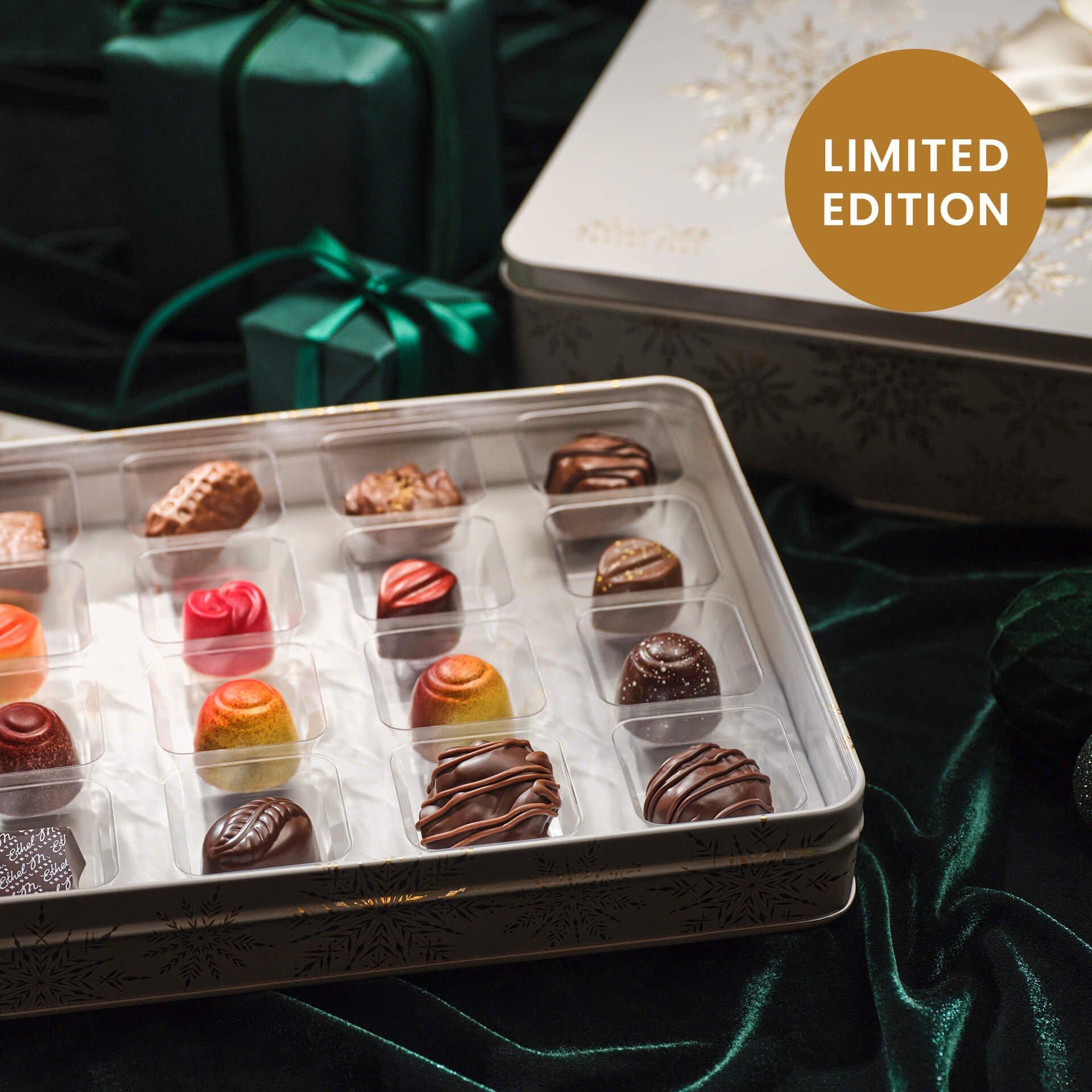 Holiday Snowflake Collectible Tin Custom Chocolate Box