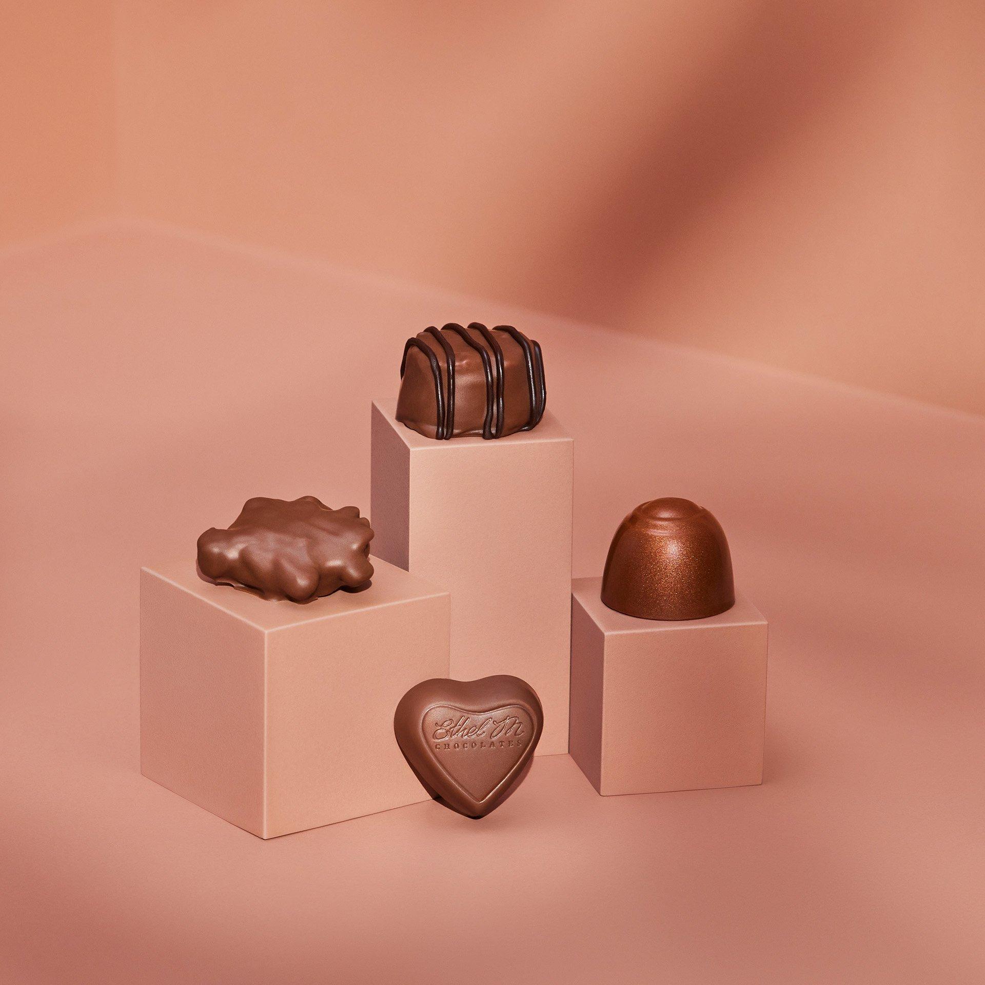 milk chocolate pieces from Ethel M Chocolates