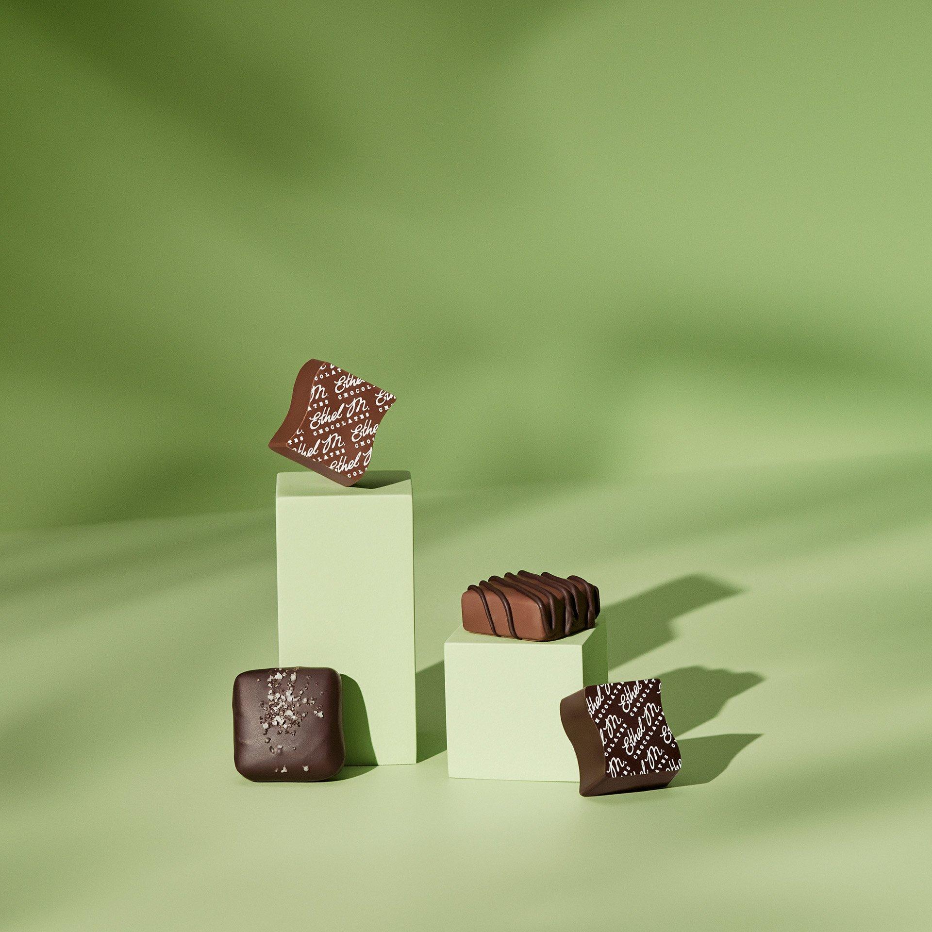 caramel chocolate pieces from Ethel M Chocolates