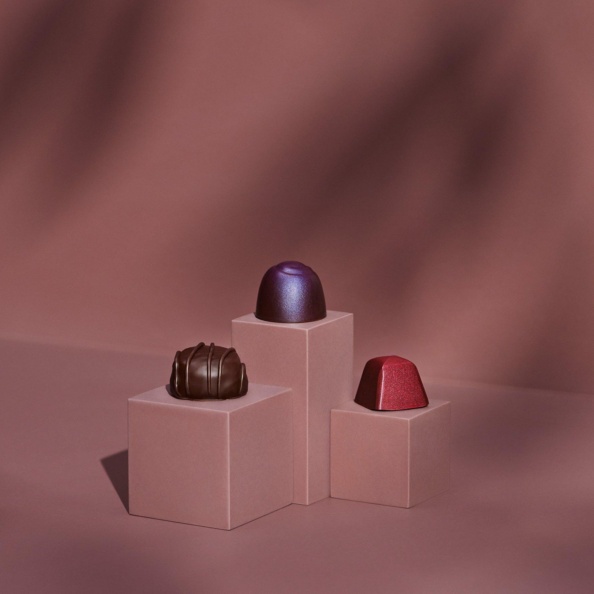 dark chocolate pieces from Ethel M Chocolates