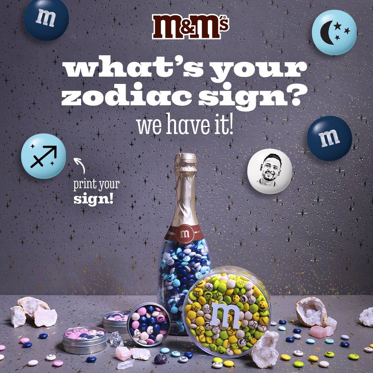 M&M'S gifts with personalized lentils