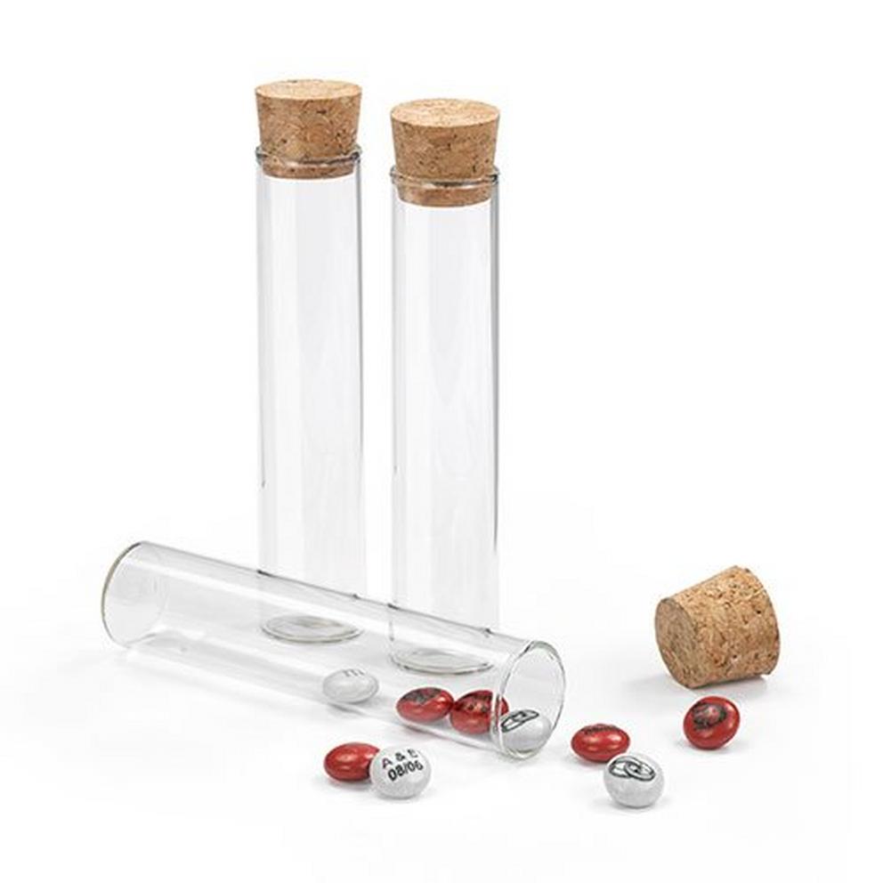 Pack of  10 glass tubes with cork to fill  1