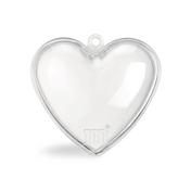 Pack of clear fillable plastic hearts  0