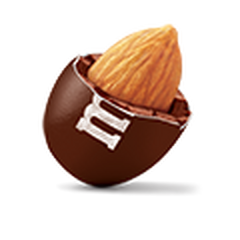 A Brown Colored Open Almond M&M'S Lentil