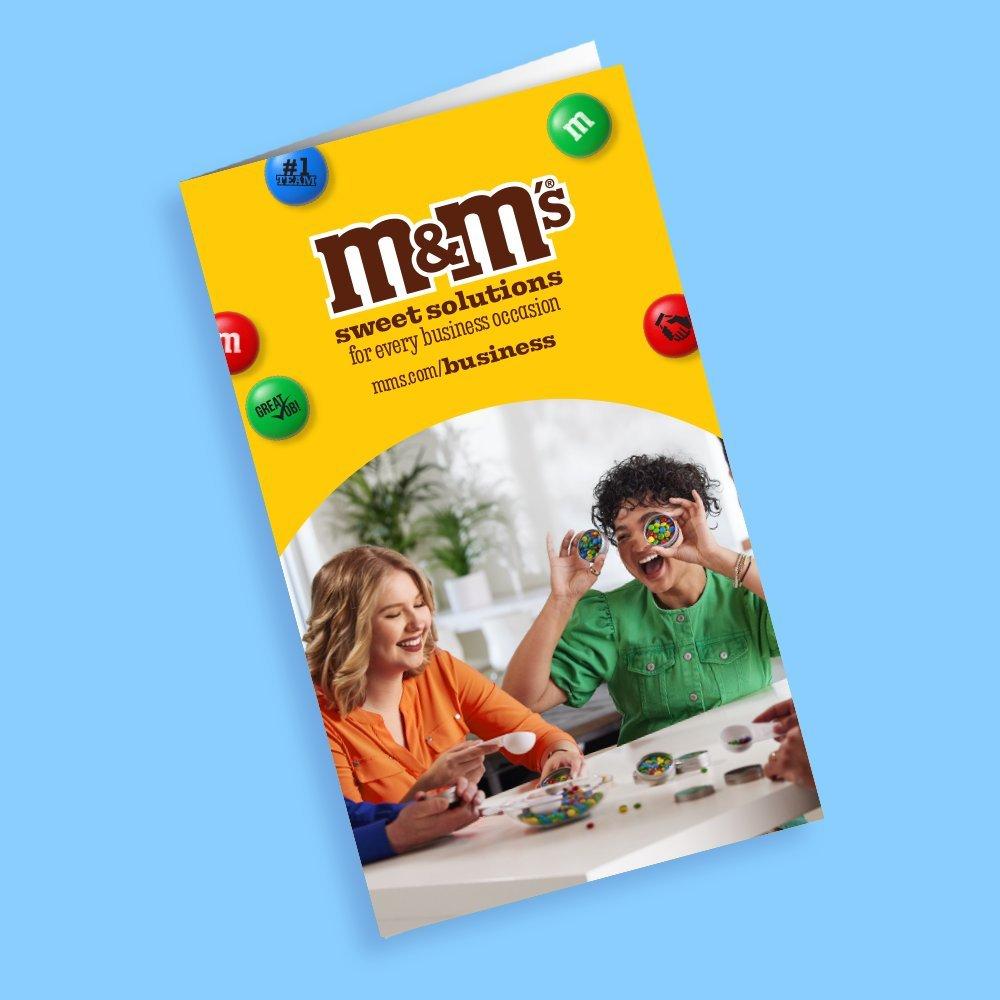 front shot of the M&M'S Business Brochure: Sweet solutions for every business occasion