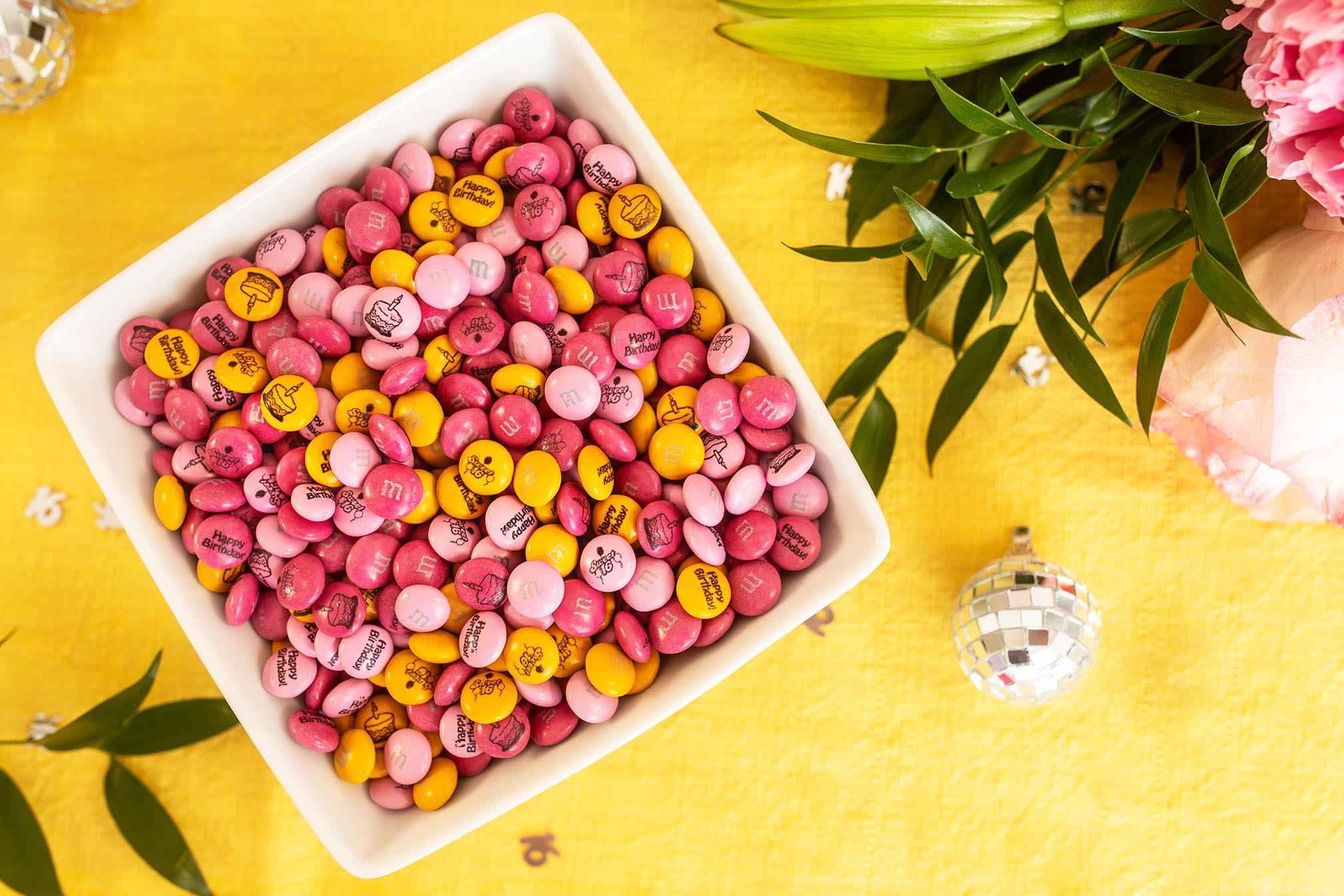 bowl of bulk, personalized M&M'S