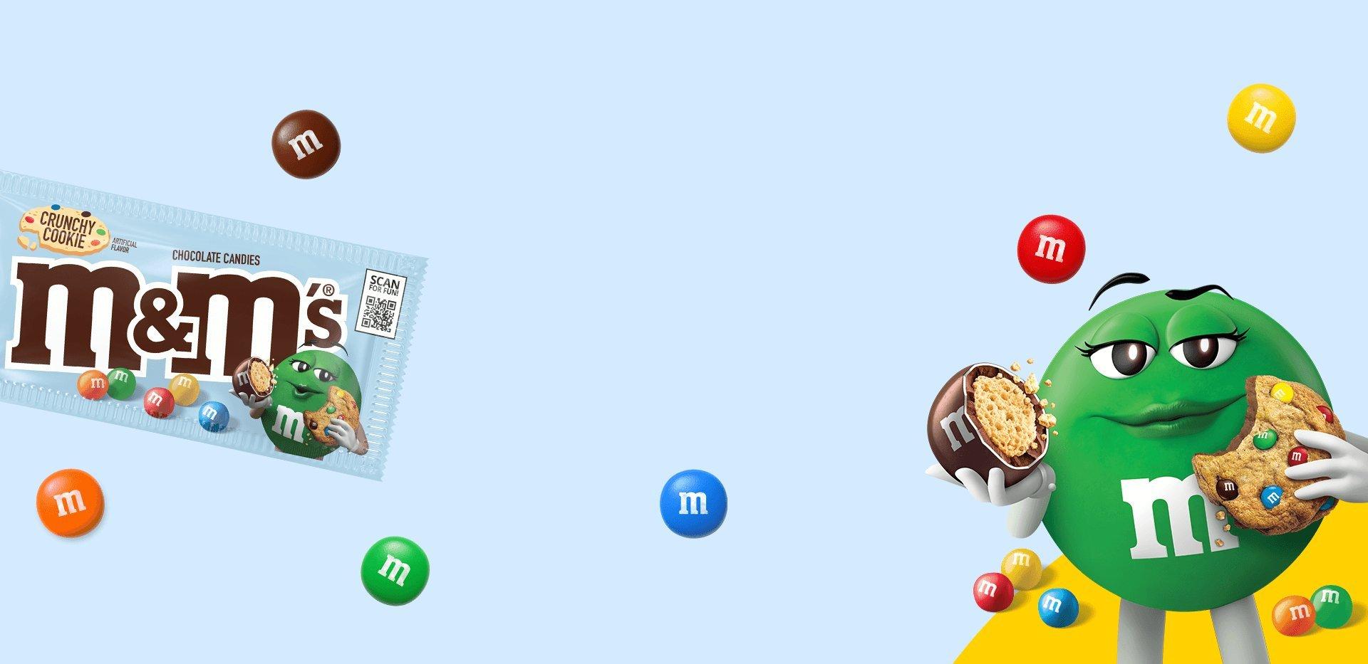 crunchy cookie M&M'S with Green Character