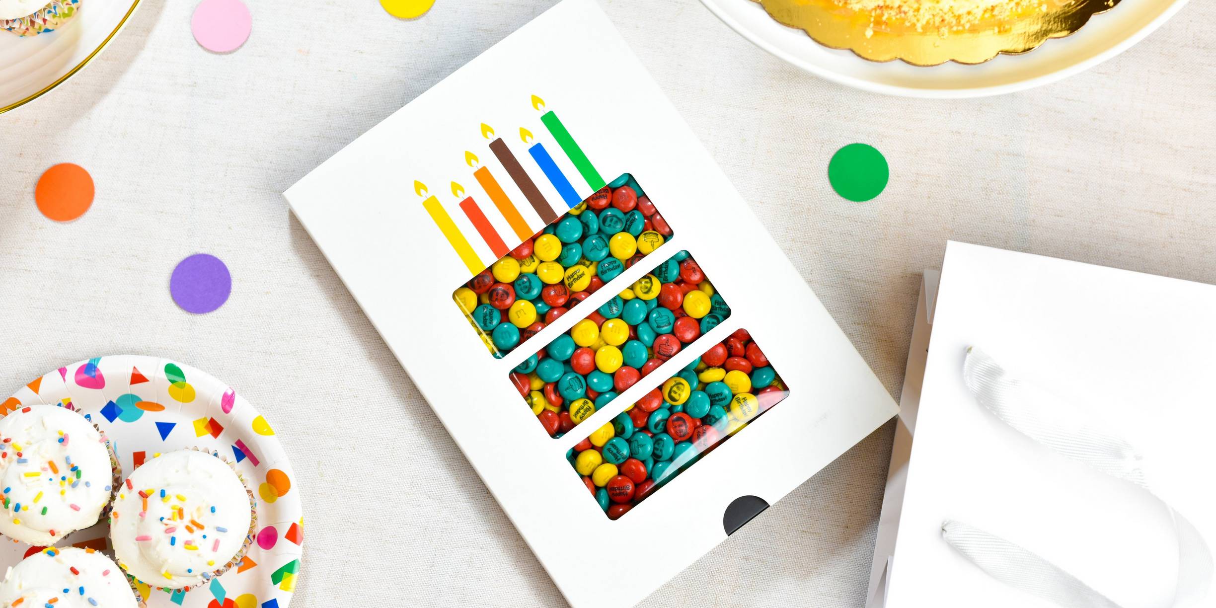 birthday gift box on dessert table
