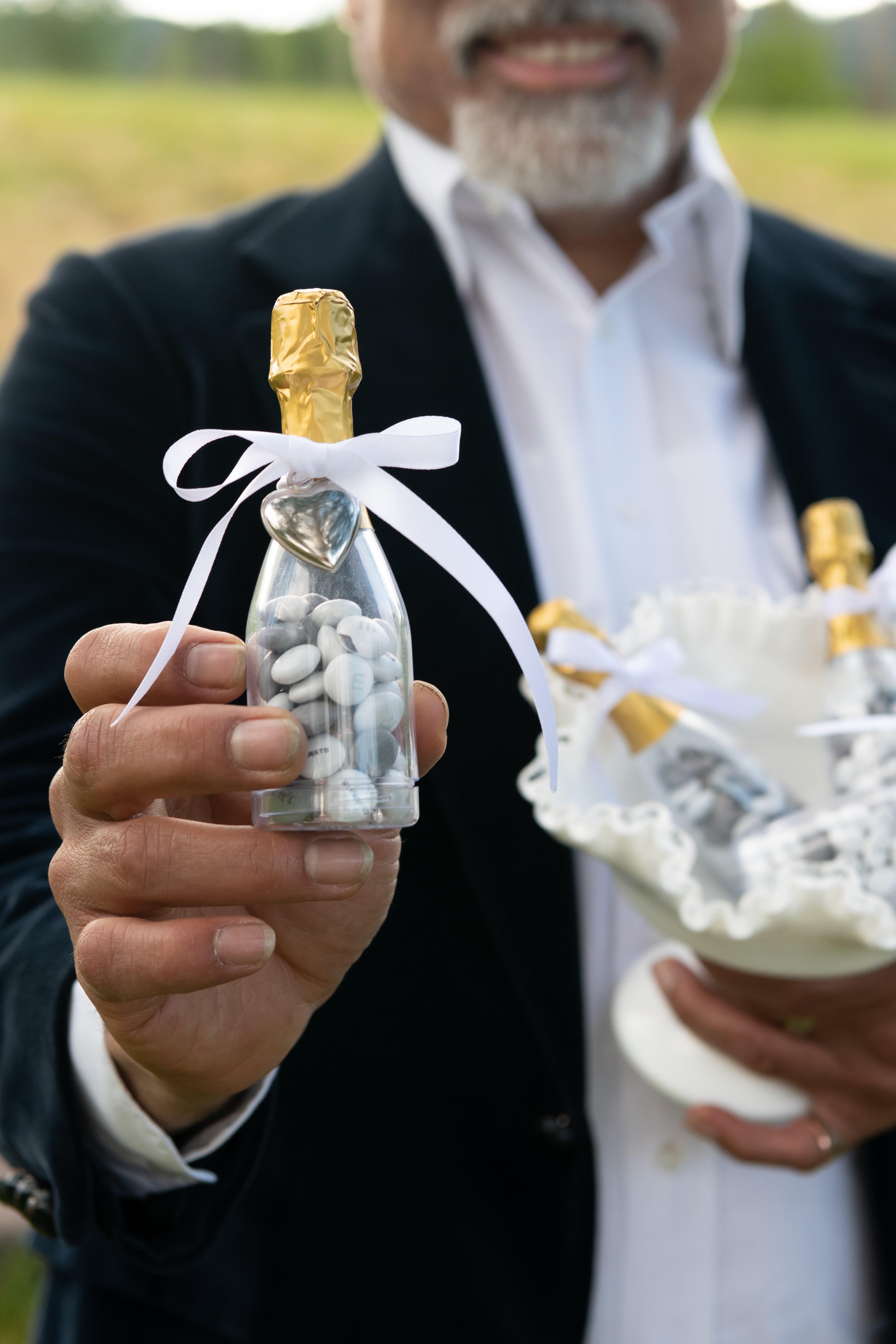 M&M'S bridal shower themed favors display