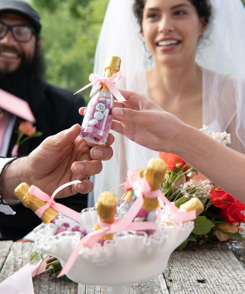 Mini-Flaschen M&M'S® Hochzeitsparty
