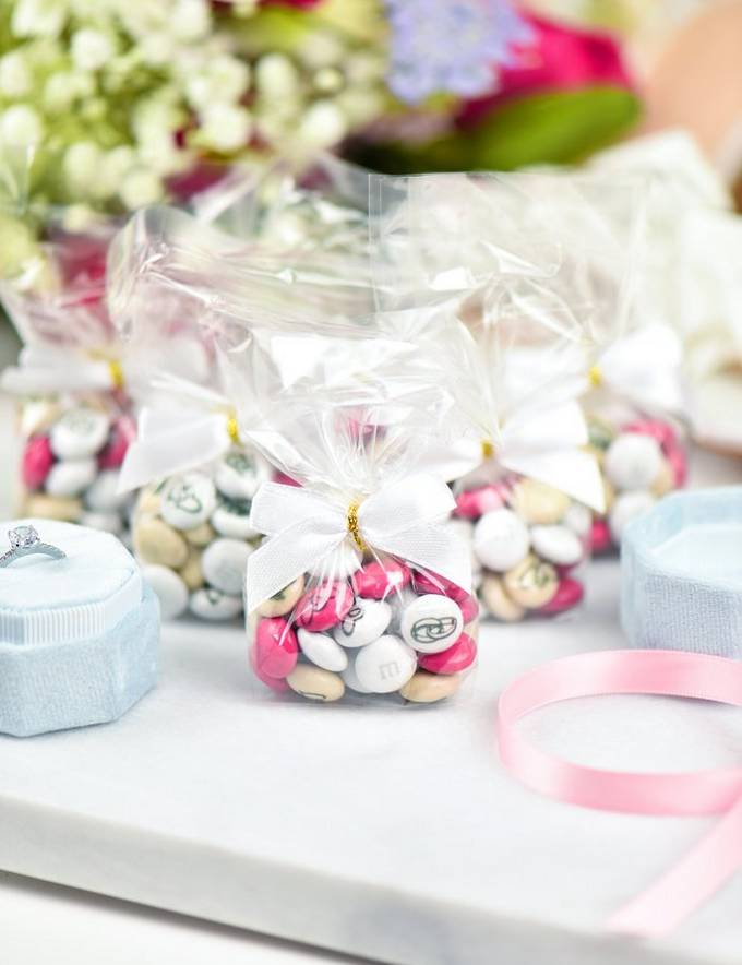 small bags on table