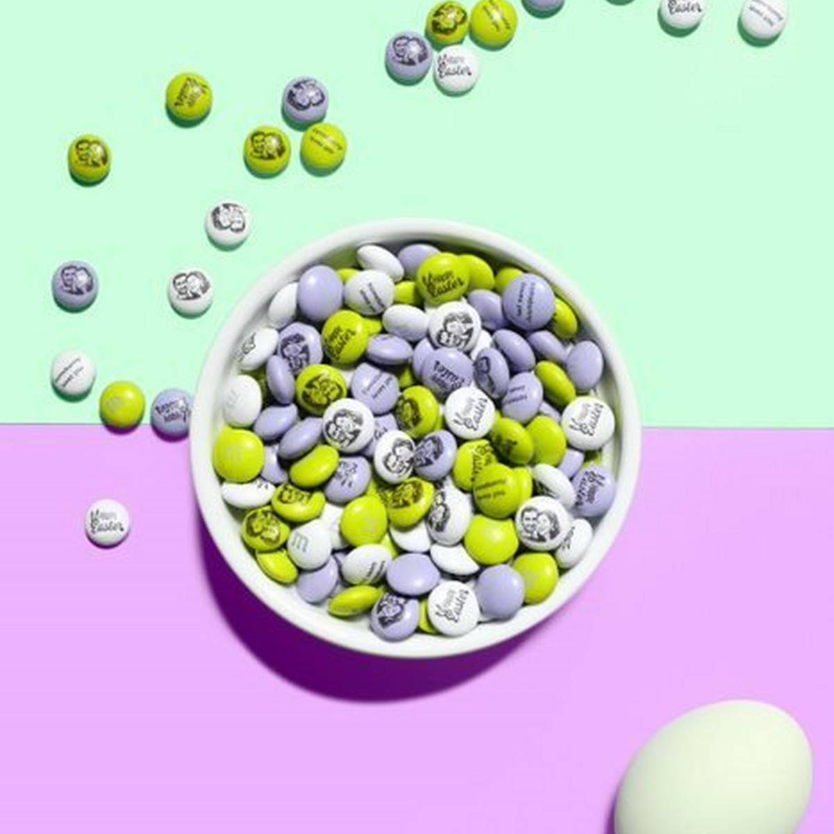 Bowl of personalized Easter M&M'S