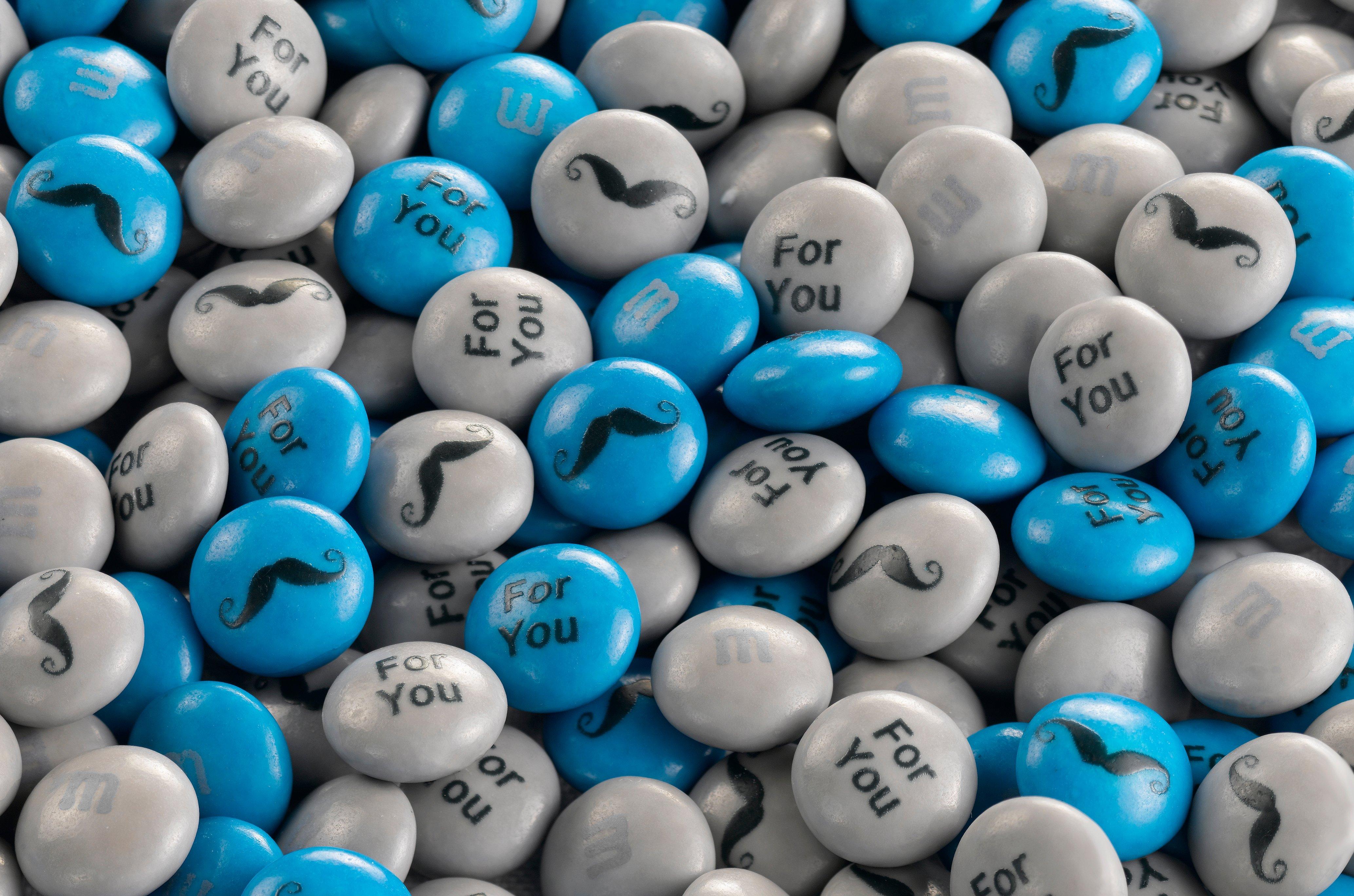 M&M'S Vaderdagchocolaatjes ingezoomd