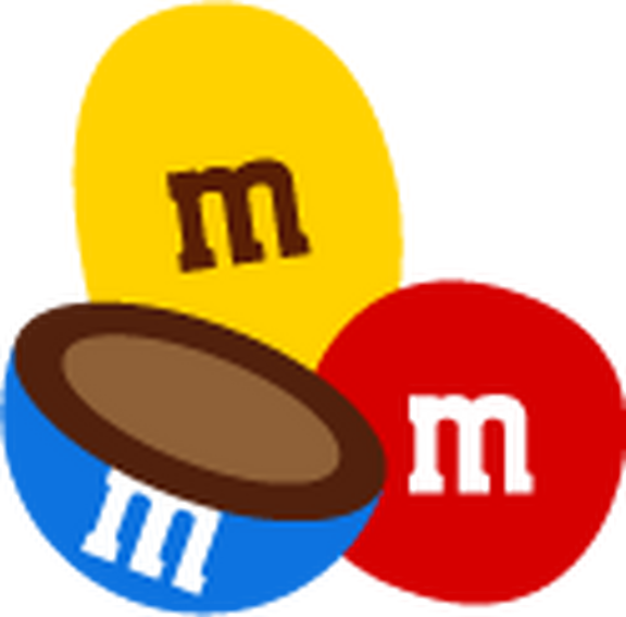 blue, yellow and red M&M'S