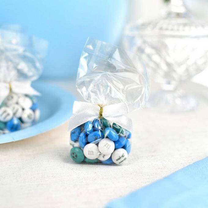 small bag M&M's communion decoration