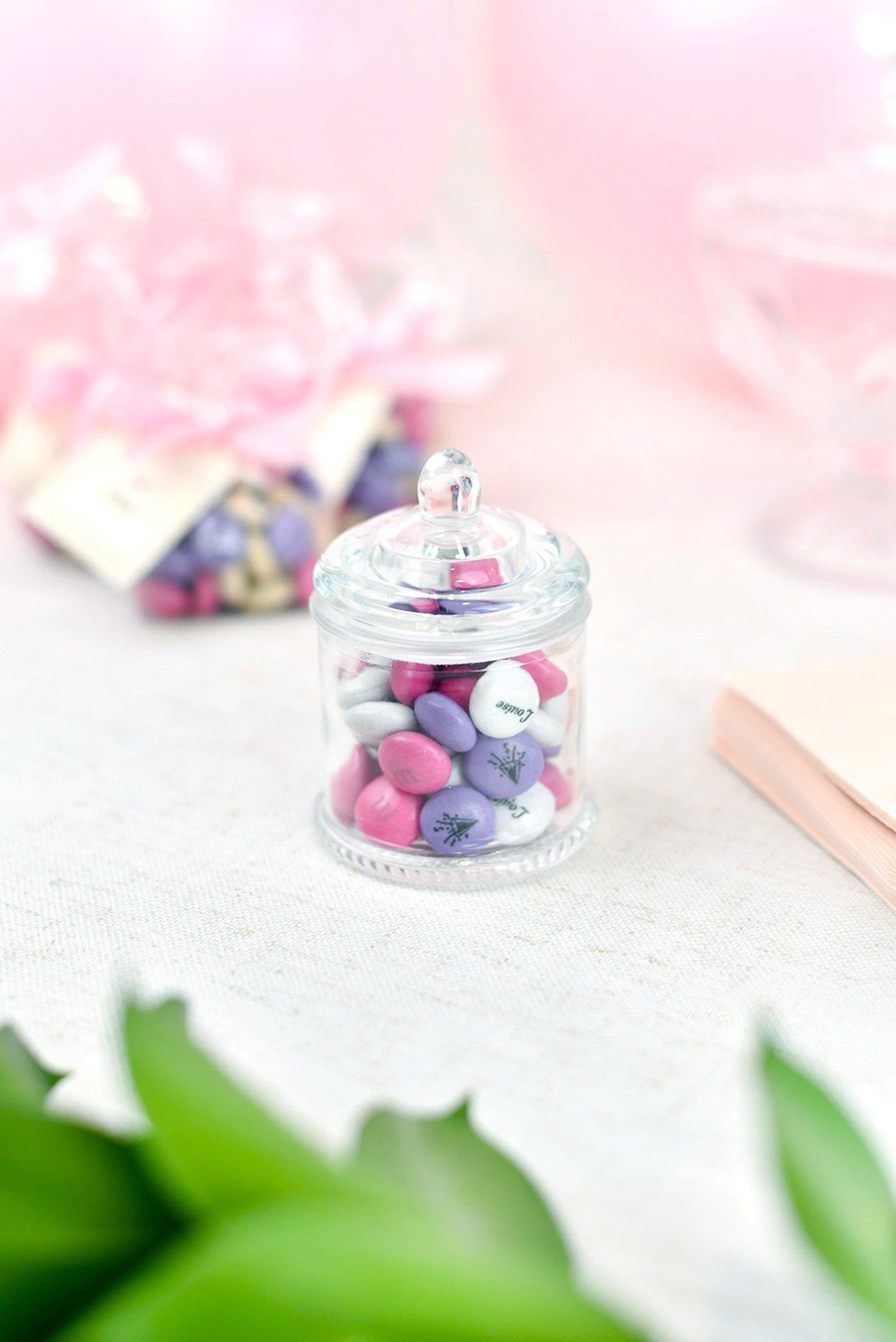 sachet individuel M&M'S® décoration de table pour baptême