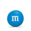 A Blue Colored Milk Chocolate Mini M&M
