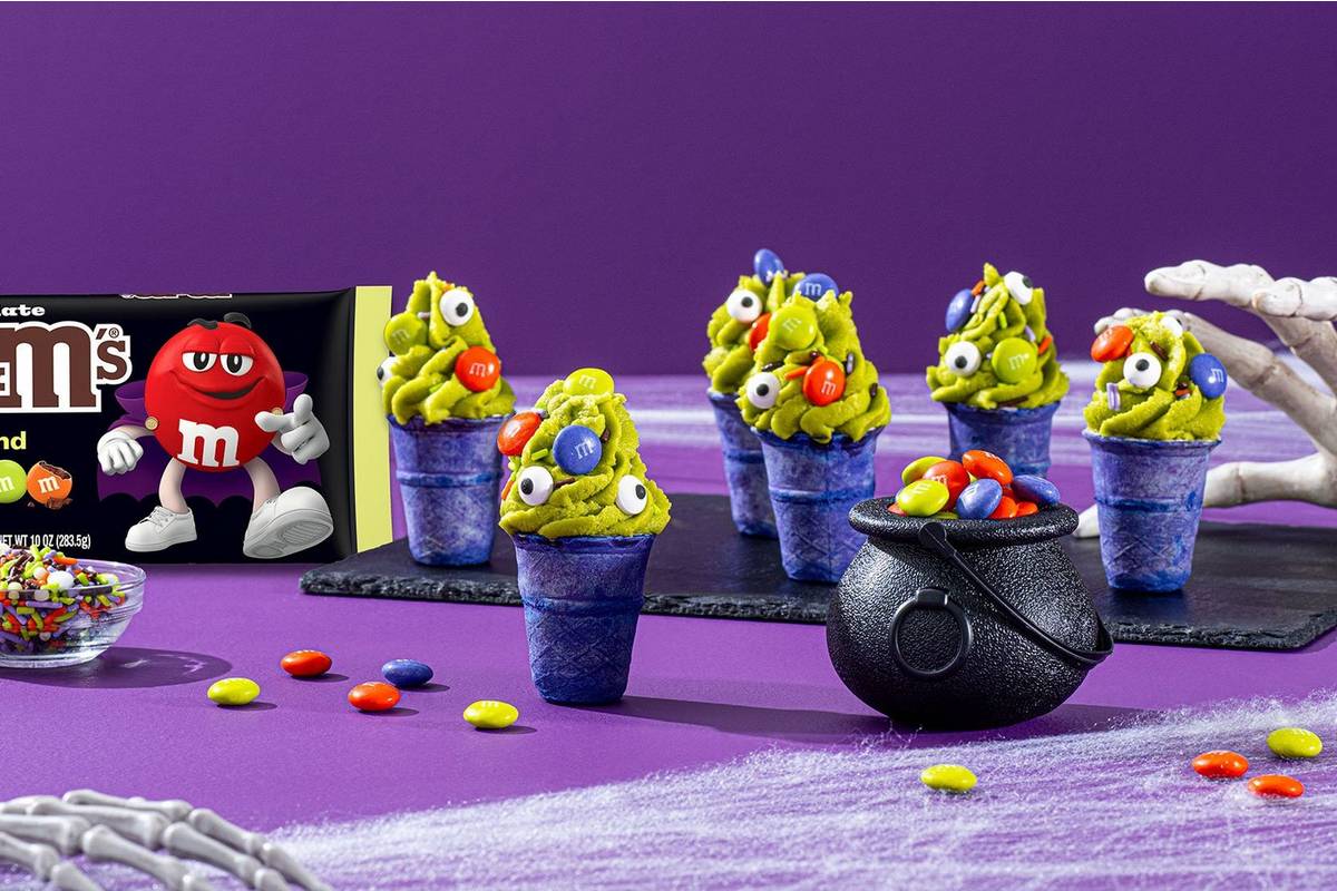 M&M'S monster cookie dough cones