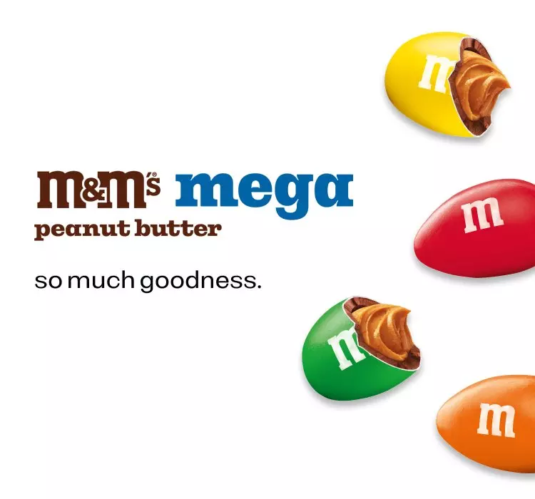 M&M'S Mega Peanut Butter, so much goodness
