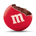 A Red Colored Milk Chocolate M&M'S Open