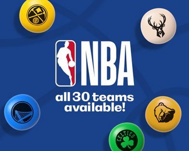 NBA logo and lentils with various team logos