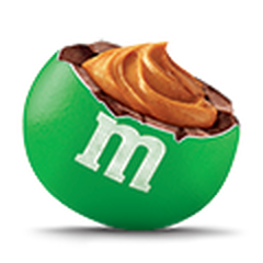 A Green Colored Peanut Butter M&M'S Open
