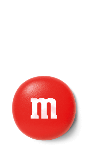 transparent red m&m