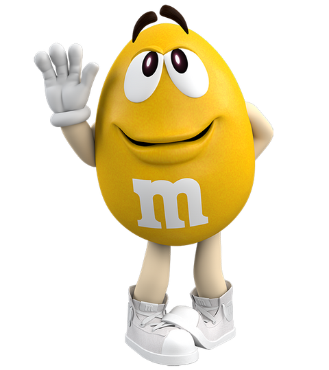 M & M Character  M&m characters, Yellow m&m, Yellow art