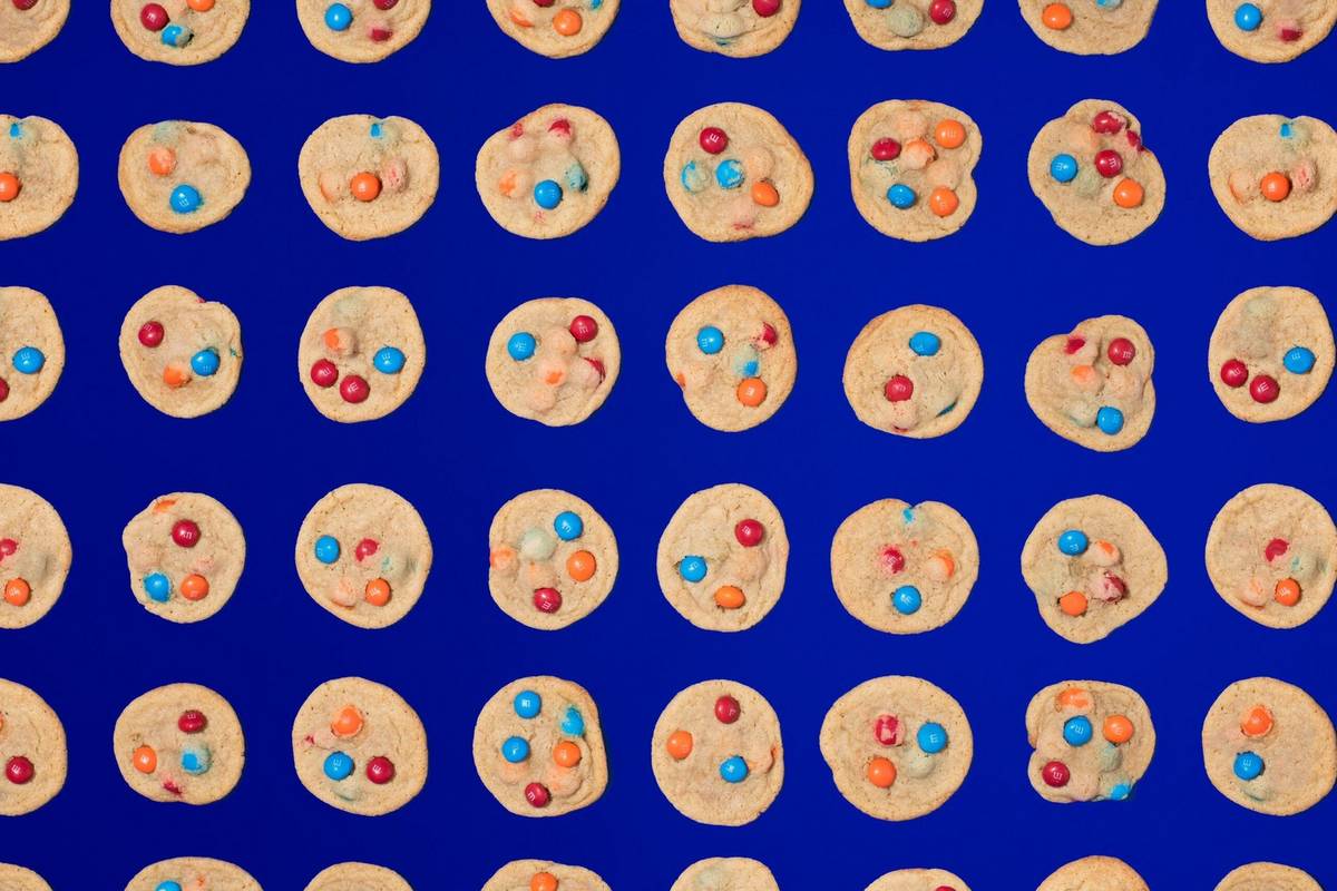 Chewy Caramel M&M’s Cookies