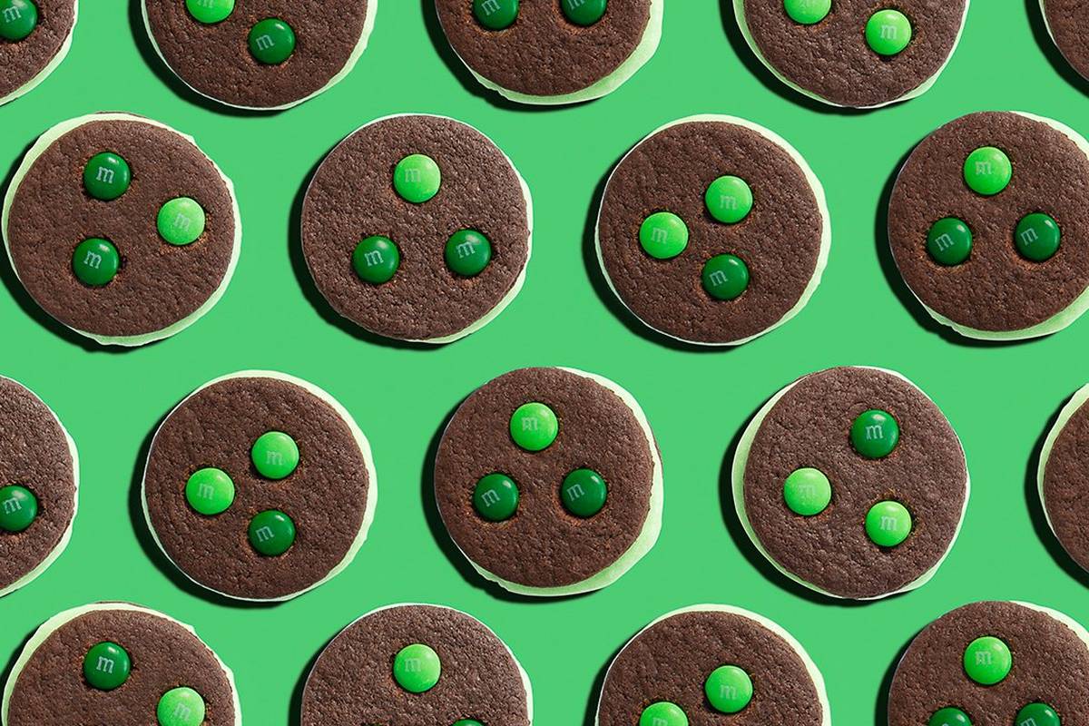 Chocolate St. Patrick’s Day Sandwich Cookies
