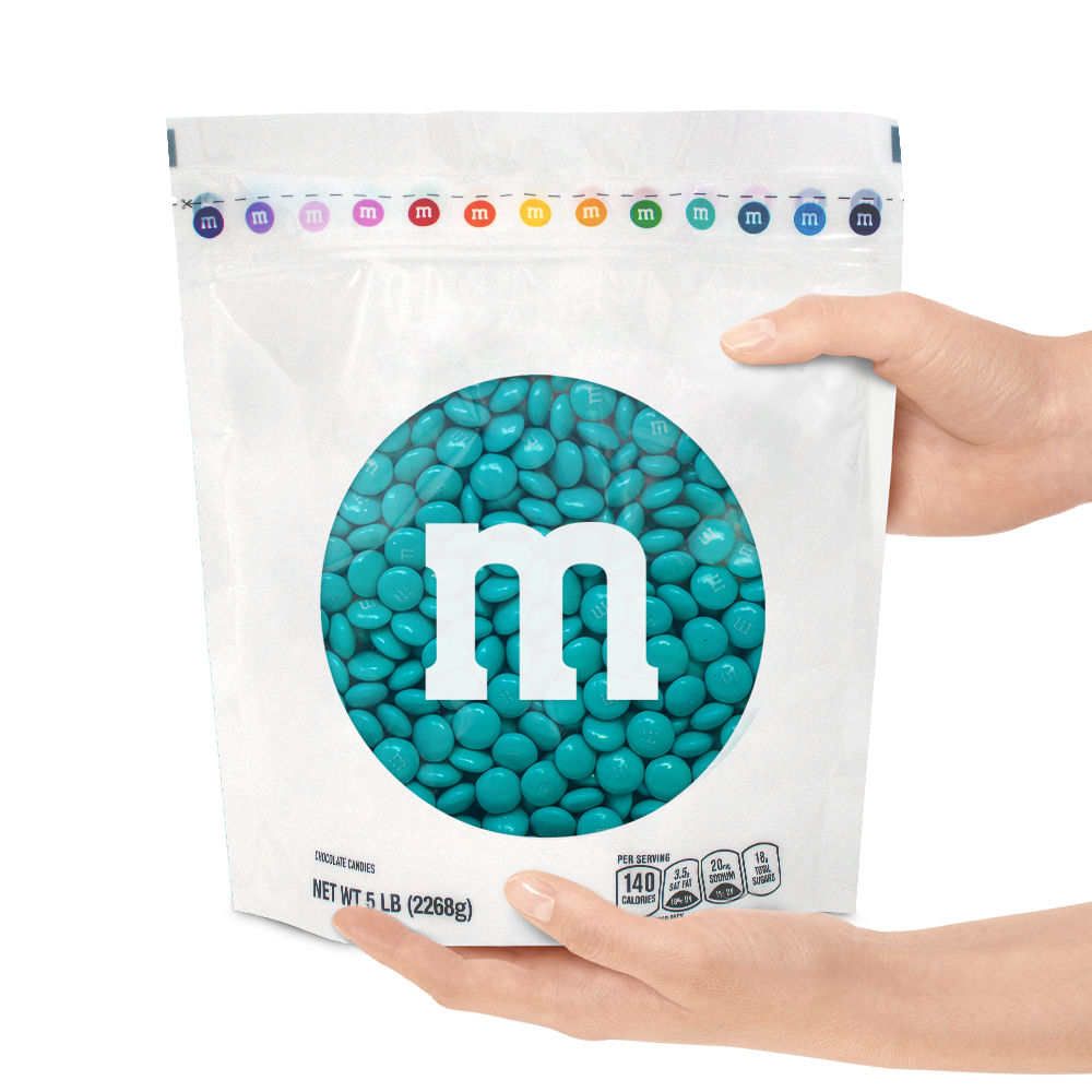aqua M&M'S bulk candy 1