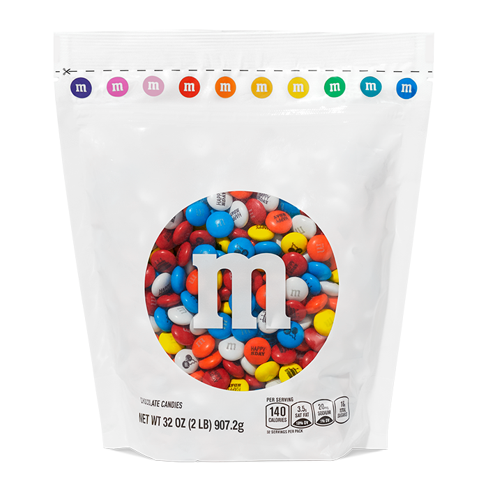 M&M’s Milk Chocolate Yellow Candy - 5lbs of Bulk Candy in Resealable Pack for