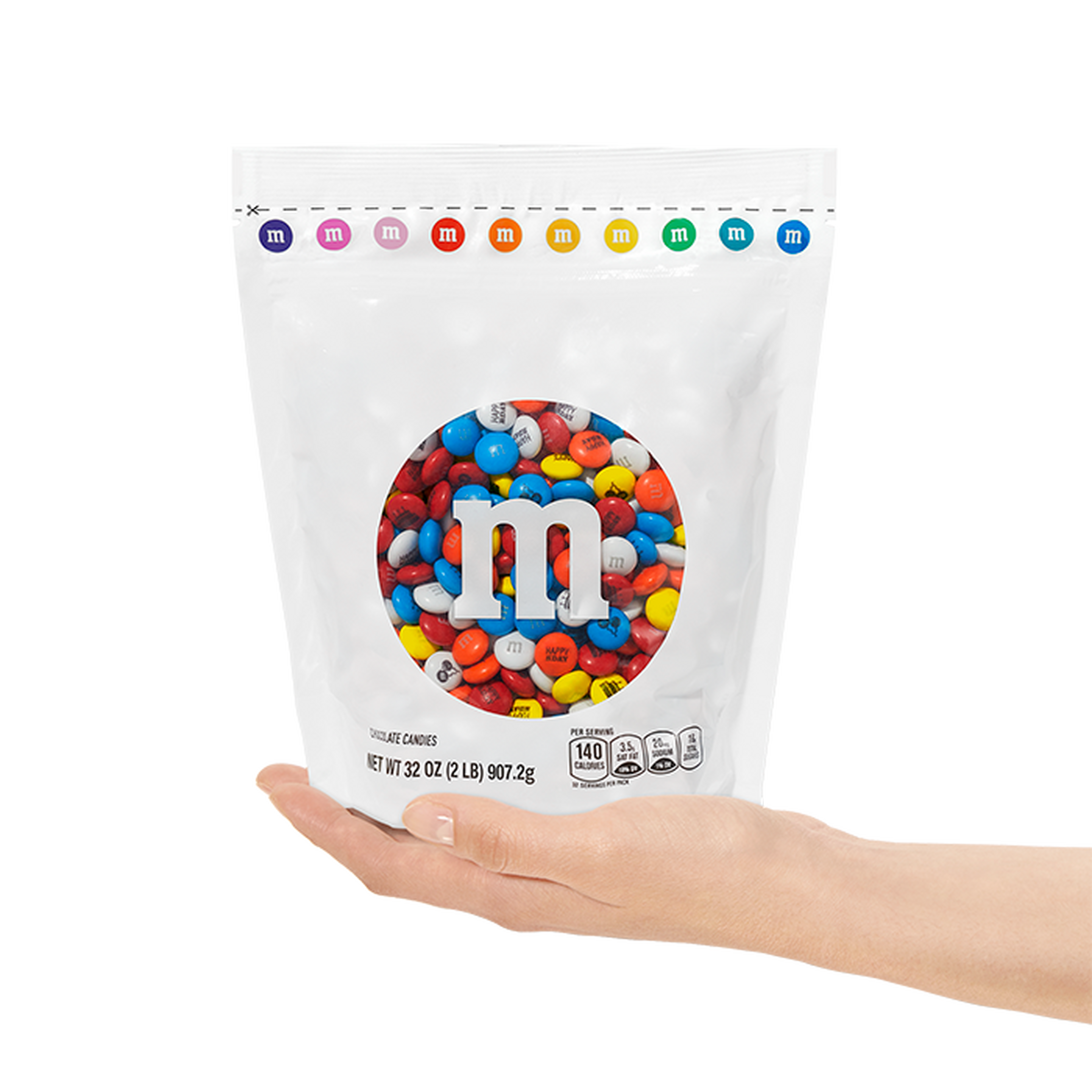 M&M'S Milk Chocolate Candy Family Size Resealable Bulk Candy Bag