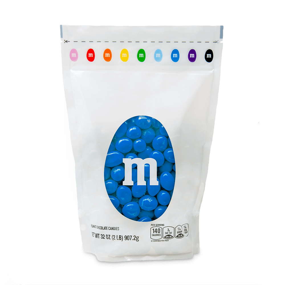 M&M's Peanut Butter Red White & Blue Patriotic Chocolate Candy Bag
