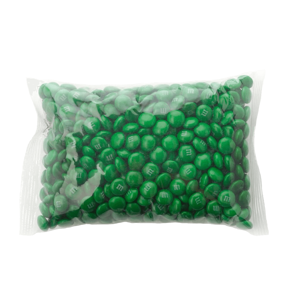 M&M's Milk Chocolate Green Candy - 2lbs of Bulk Candy in Resealable Pack for Graduation School Colors, Wedding, Candy Buffet, Birthday Parties, Candy