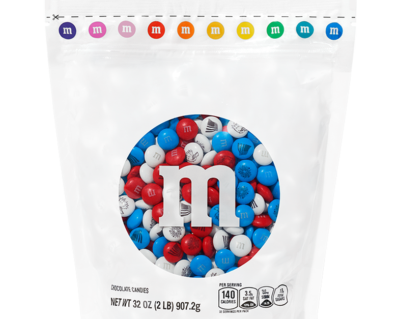 Pre-Designed Red, White and Blue Bulk Candy