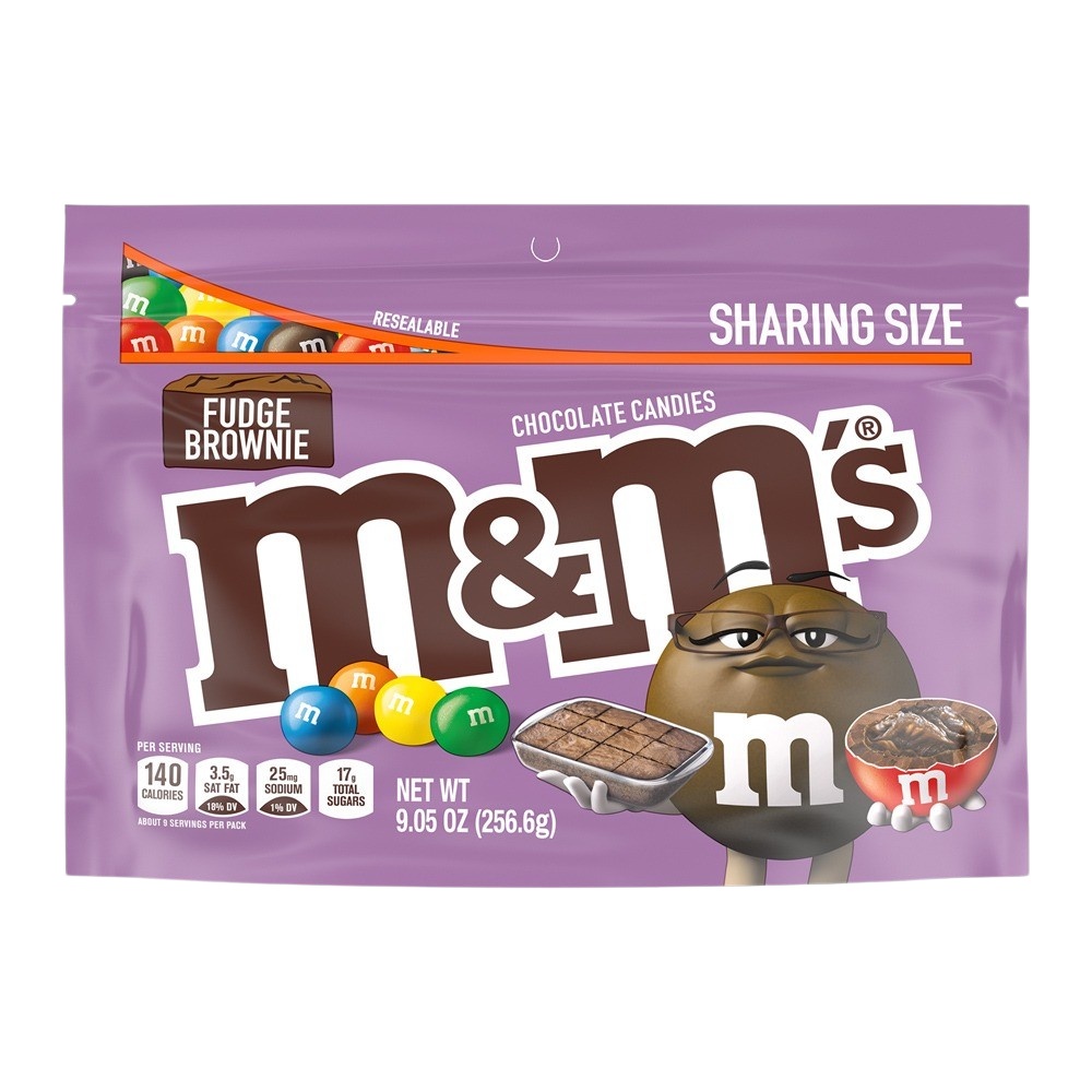 M&M S Peanut Butter Chocolate Candy Sharing Size - 9 Oz Bag (Pack