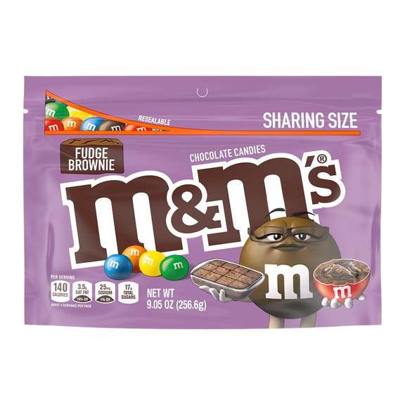 M&M's Fudge Brownie Chocolate Candies Share Size (Case of 24