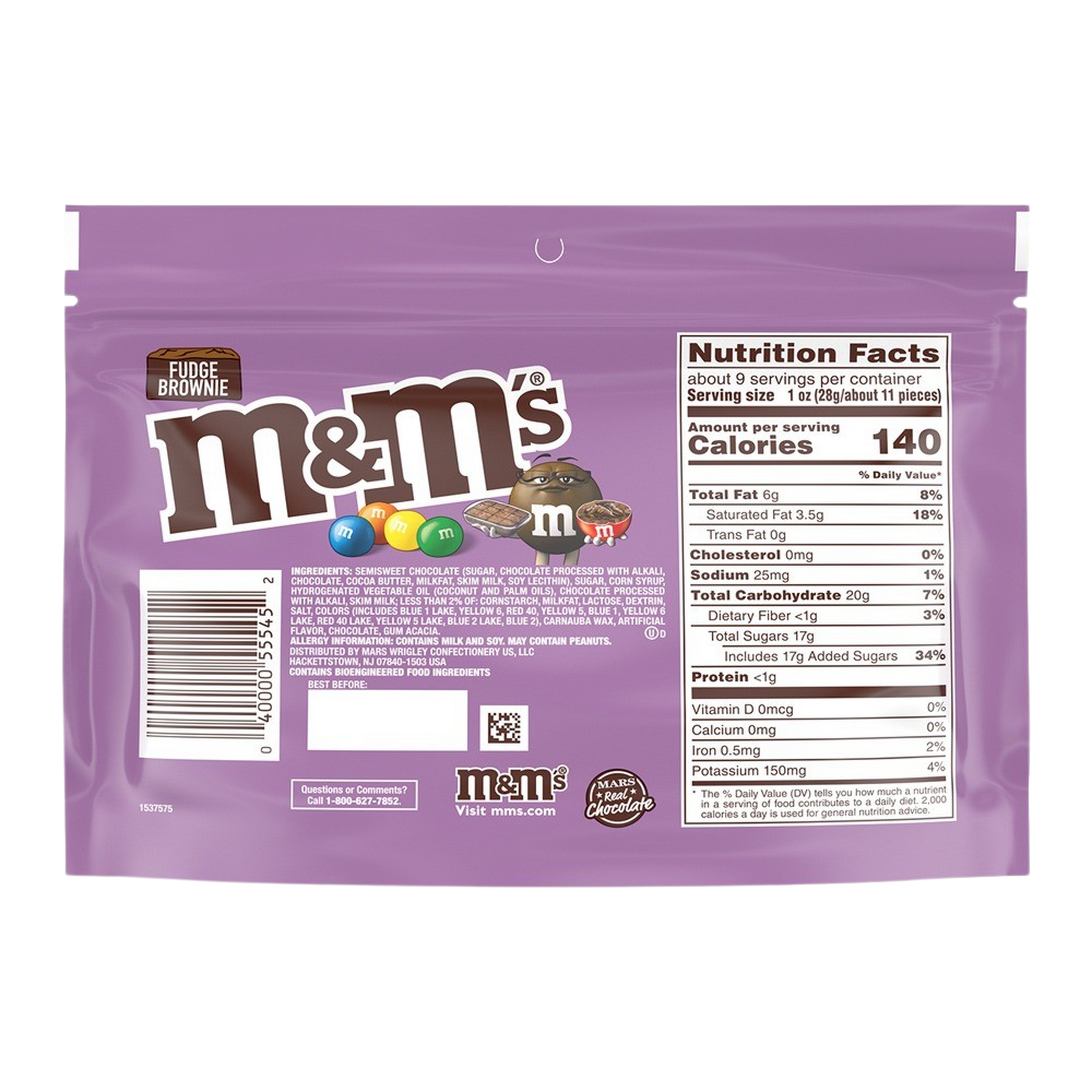 M&M's M&Ms Crunchy Cookie Milk Chocolate Candy, Sharing Size – 7.4oz 7.4 oz