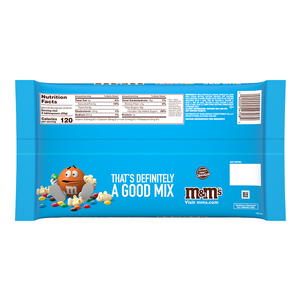 M&M Milk Chocolate Candies 3 lb. Bulk Bag
