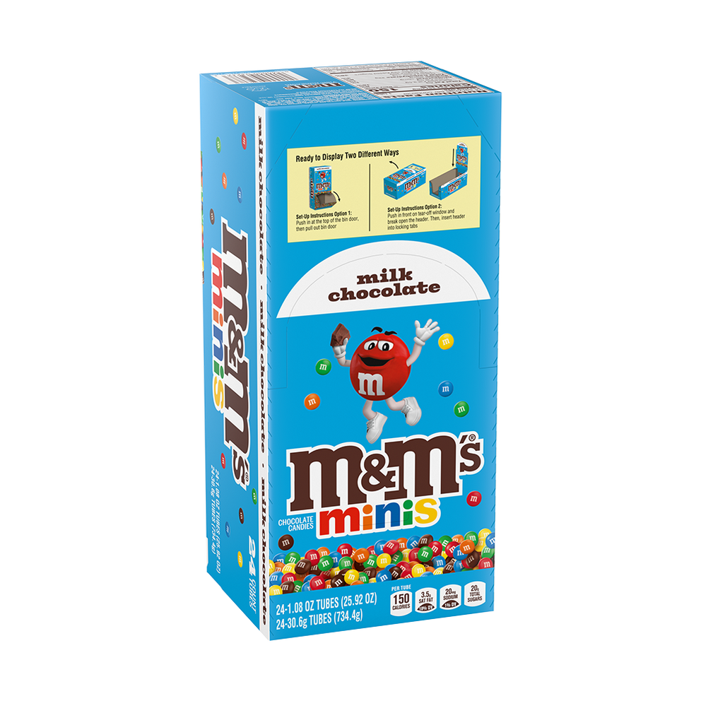milk chocolate M&M'S minis candy tubes, 24 ct box (package may vary) 3
