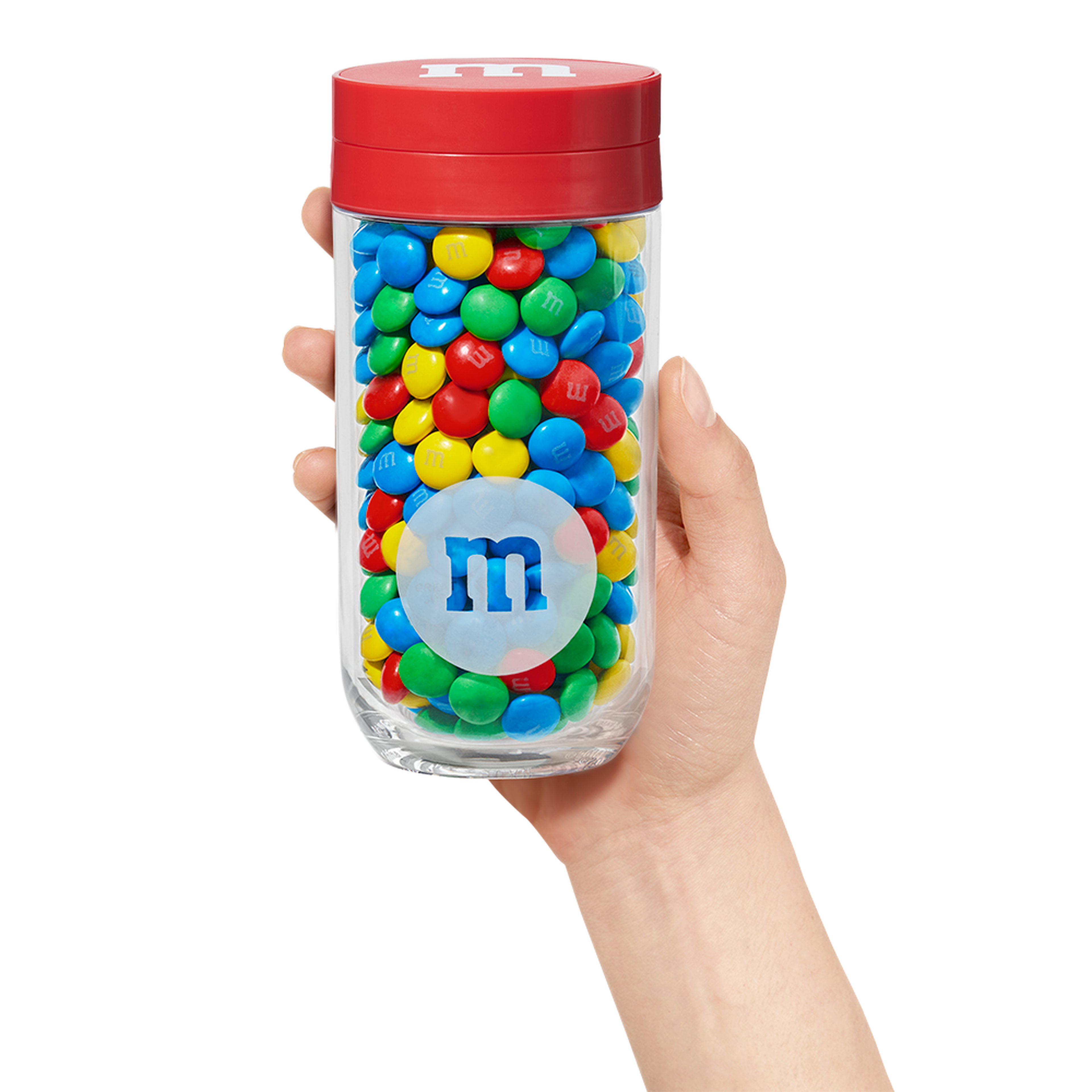 Personalized M&M'SÂ® Round Acrylic Gift Box (8-oz) - ChocolateFly