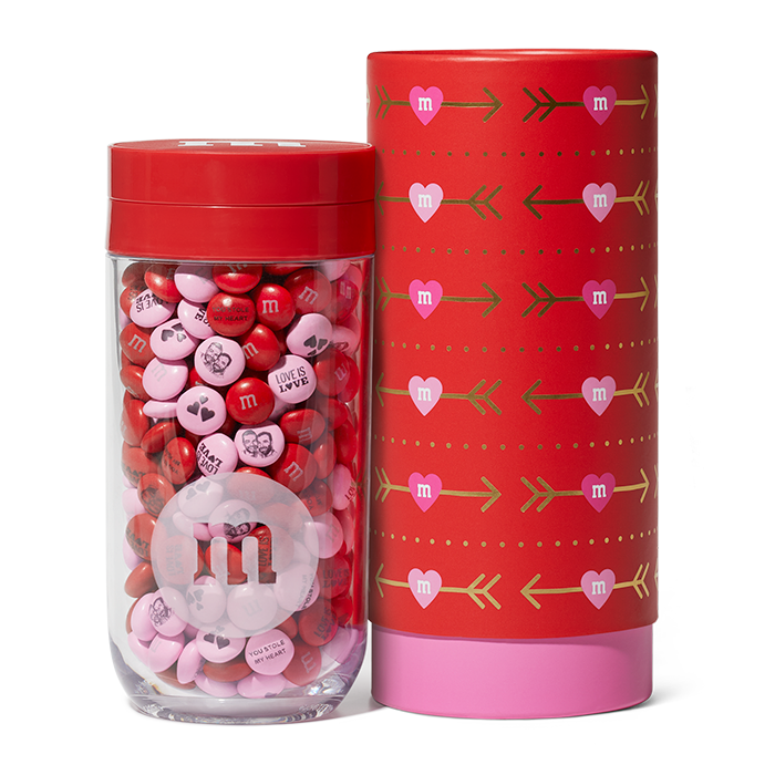 Gift Jar with Printed Customized Lid w/ Personalized M&M's®