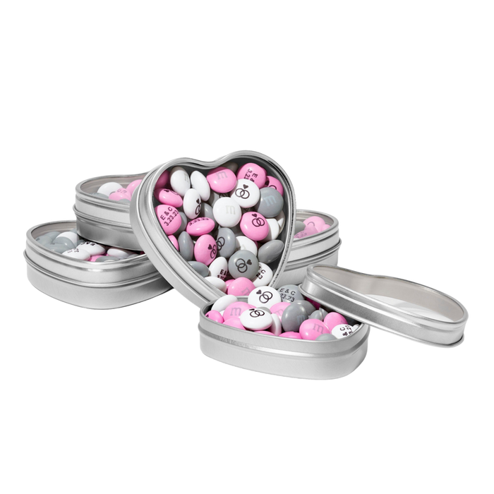 silver heart favor tins 0