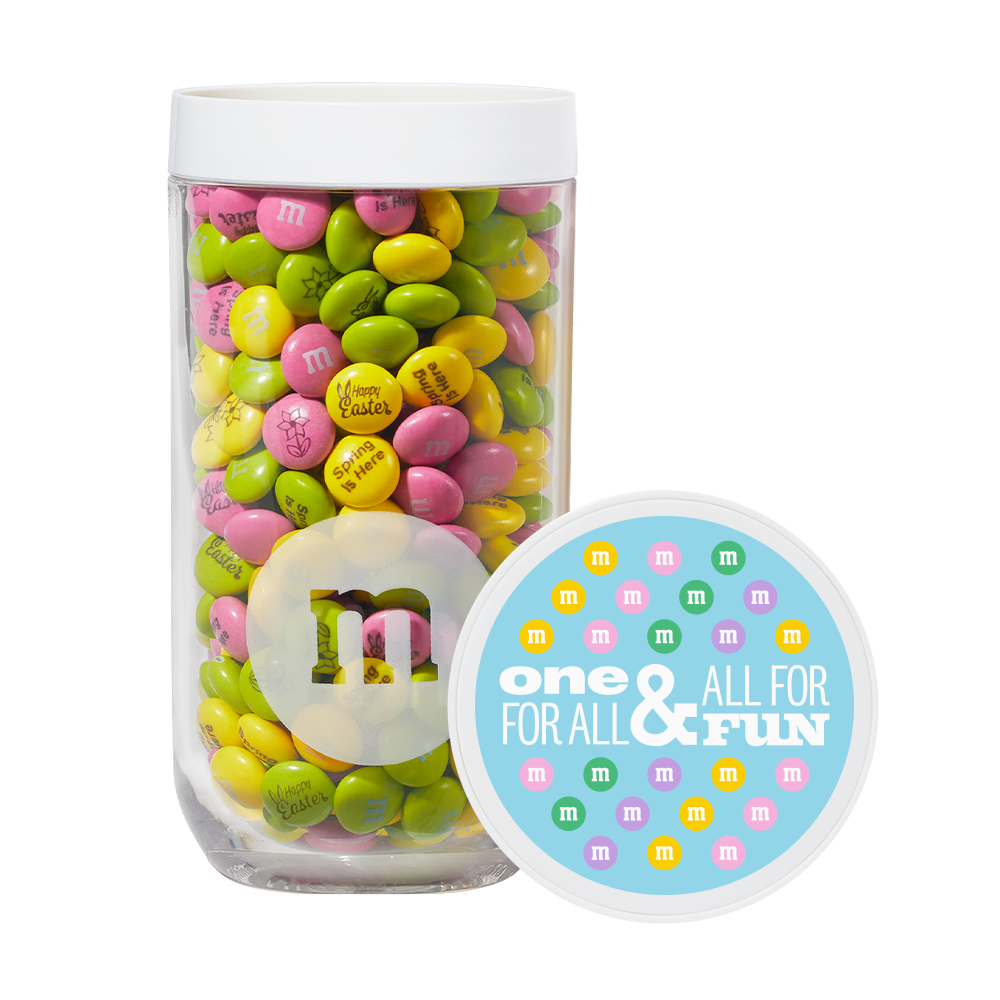Personalized M&Ms® Plain in Sm Glass Jar