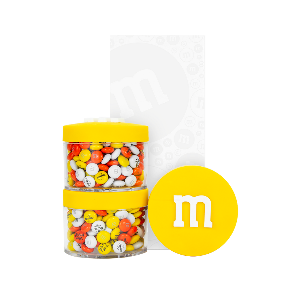 Gift Jar with Printed Customized Lid w/ Personalized M&M's®