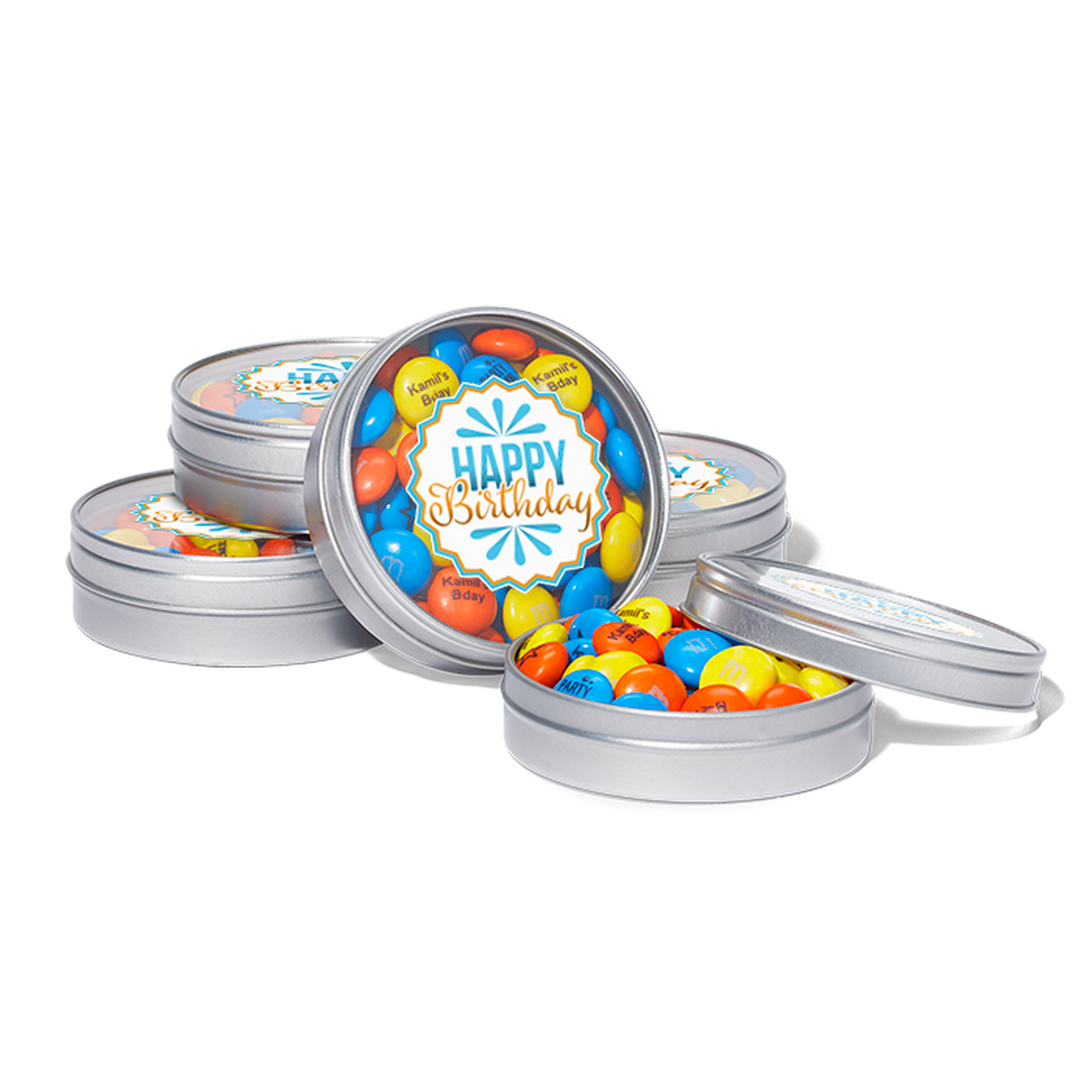 birthday party favor tins 0