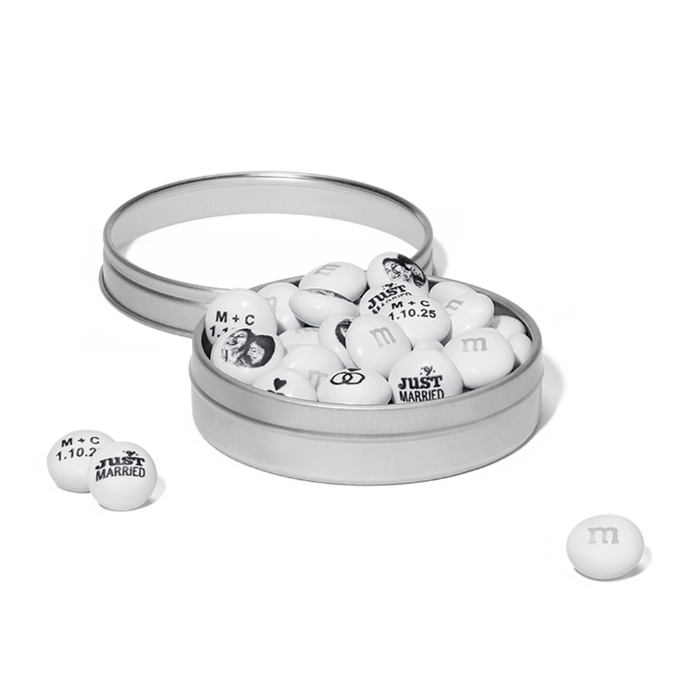 just married wedding favor tins 1