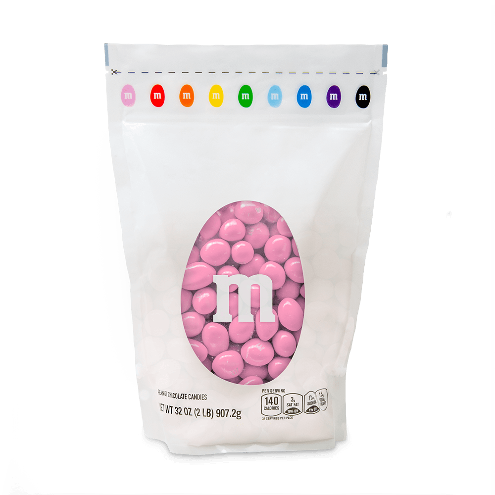 M&M's Milk Chocolate Candy - Dark Pink: 2lb Bag