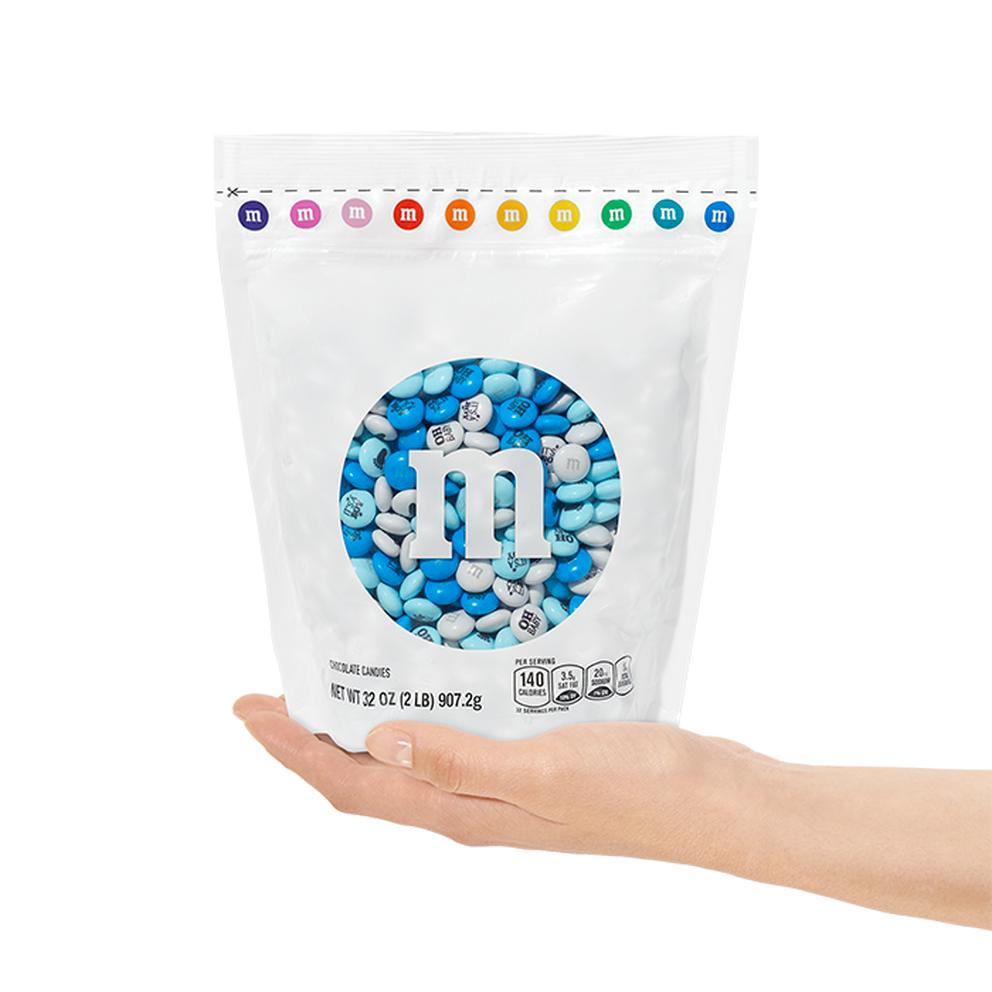 Light Blue M&M'S Bulk Candy Bag (2lb) 